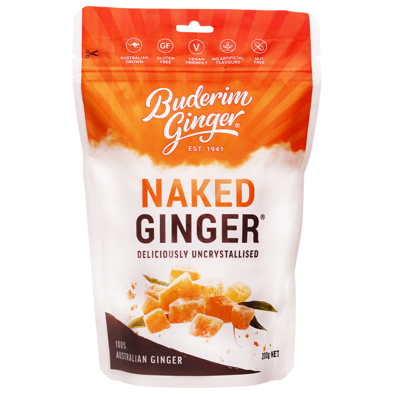 Naked Ginger 200g Buderim Ginger Shop