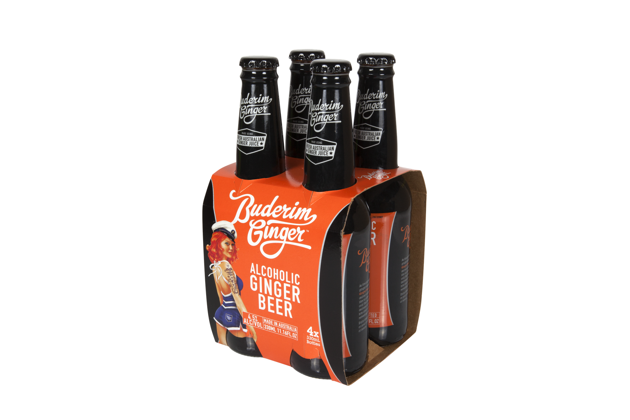 Ginger Beer 330ml 4 pack - Buderim Ginger