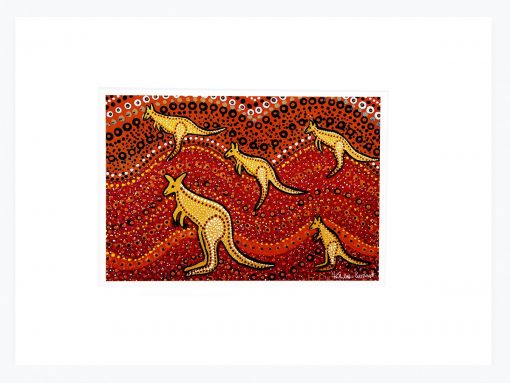 Product A4 Wallprint Kangaroo Sunset01